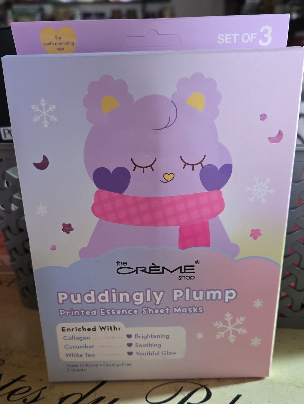 The Crème Shop Puddingly Plump Printed Essence Sheet Masks - Set Of 3